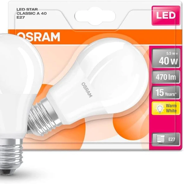 Osram LED Star Classic P 40 E27 5.5W 40 sıcak beyaz - 2700 K ürün görseli 1