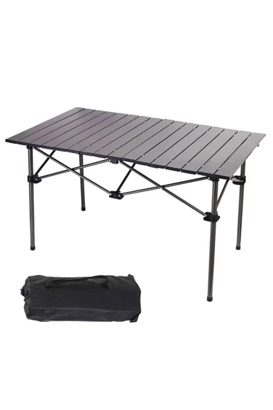 Sportaj Taşınabilir Kamp Masası Alüminyum Gövde Kolay Kurulum 90x55x50Cm ürün görseli 1