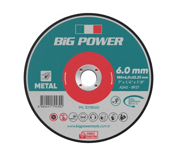 BİG POWER 180x6 mm TAŞLAMA TAŞI (5 Adet) ürün görseli 1