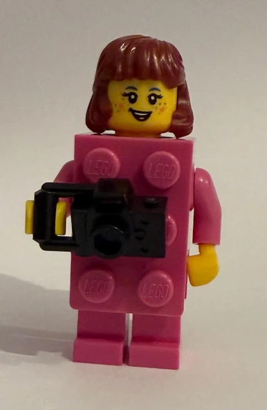 Orjinal Lego Minifigür Pink Brick Photographer Girl ürün görseli 1