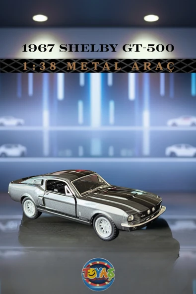 Toyaş Metal 1:38 1967 Shelby GT500 Çek Bırak Açılır Kapı Araba Lisanslı ürün görseli 1