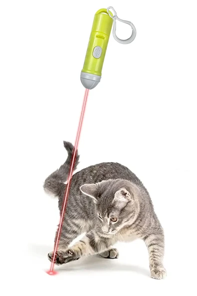 Toyaş Kedi Oyuncağı Lazer Sarı Renk Kendinden Pilli Anahtarlık Lazer ürün görseli 1