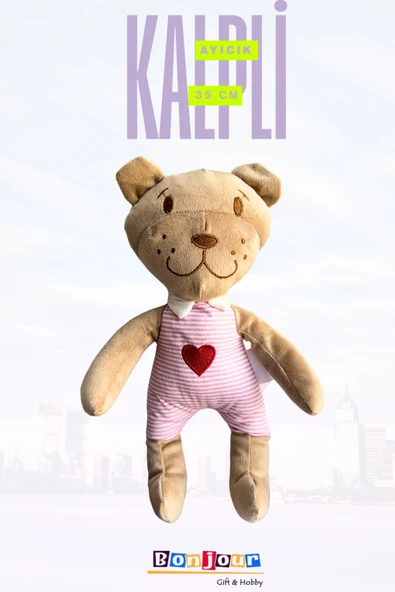 Bonjour Gift & Hobby Uyku Arkadaşım 35 cm Peluş Kalpli Aslan CE Belgeli 0+ ürün görseli 1