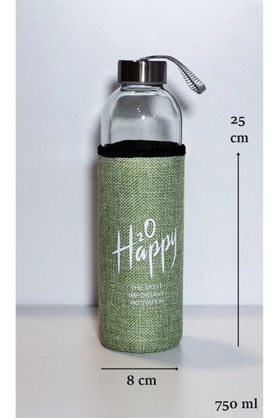 Bonjour Kılıflı Cam Matara 750 Ml ürün görseli 1