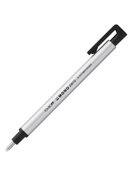Tombow Kalem Tipi Yuvarlak Uçlu Silgi 1 Adet Silver 2,5x5 mm Klipsli ürün görseli 1