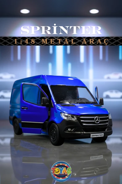 Toyaş Metal 1:48 Mercedes Sprinter Çek Bırak Araba Lisanslı ürün görseli 1