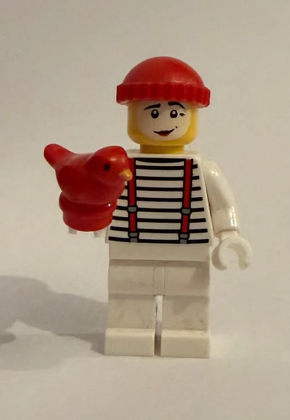 Orjinal Lego Minifigür Pantomime guy with Red Bird ürün görseli 1