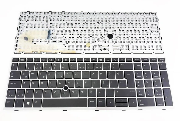 Hp Elitebook 755 G5 Zbook 15u G5, 15u G6 ile Uyumlu Notebook Klavye - Tuş Takımı / Siyah - TR ürün görseli 1