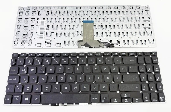Asus R564ja R564fj R564fa R564f R564d ile Uyumlu Notebook Klavye - Tuş Takımı / Siyah - TR ürün görseli 1