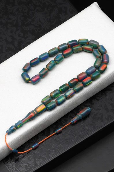 Opal Doğal Taş Tesbih 6 x 10 mm Kapsül Kesim - T-1632 ürün görseli 1