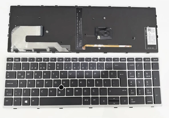 Hp Elitebook 850 G6, 850 G5 ile Uyumlu Notebook Klavye - Tuş Takımı / Siyah - TR - Backlit ürün görseli 1