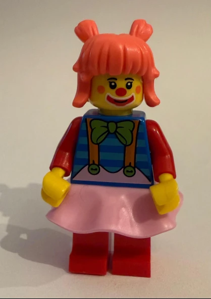 Orjinal Lego Minifigür Clown with Orange Hair ürün görseli 1