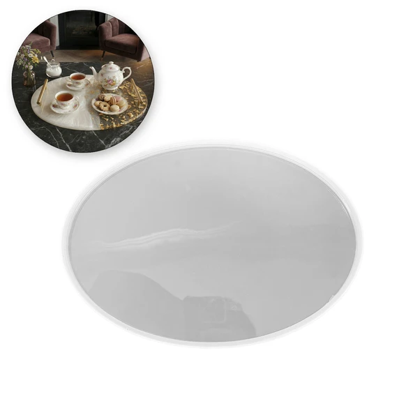 Epoksi Oval Söz ve Nişan Tepsisi Kalıbı 35x23 CM ürün görseli 1