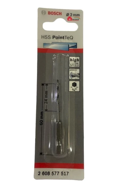 Pointteq Altıgen Şaftlı Hss Matkap Ucu 2 mm - Resim 2