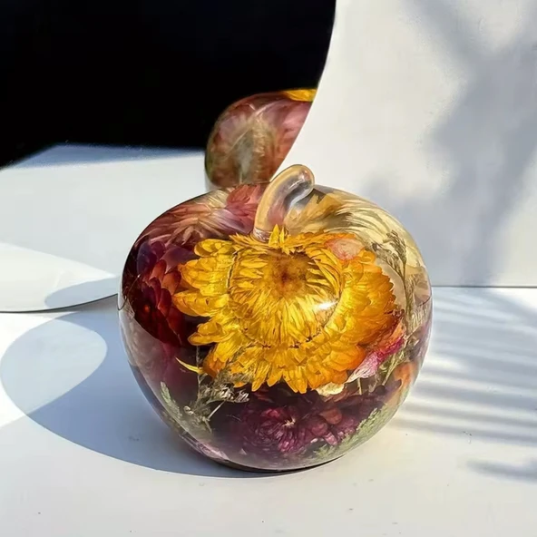 Epoksi Silikon 3D Elma Şekilli Dekorasyon Kalıbı - Resim 4