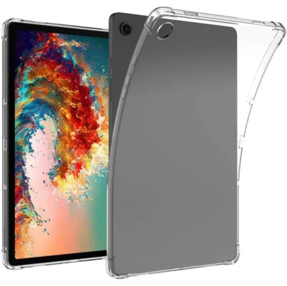 Fuchsia Samsung Galaxy Tab S11 ile Uyumlu Kılıf Anti Shock Tablet Silikon - Şeffaf ürün görseli 1