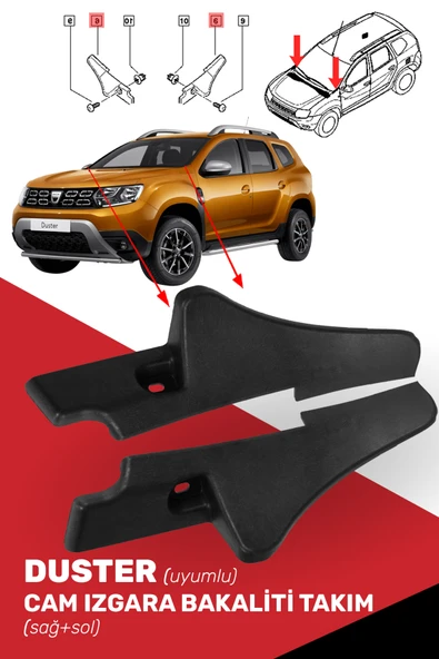 Duster Cam Izgara Bakaliti Uyumlu  Takım (Sağ + Sol) - 668220005R, 668220006R ürün görseli 1
