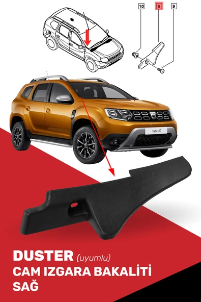 Duster Cam Izgara Bakaliti Sağ - 668220005r ürün görseli 1