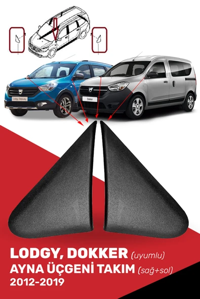 Lodgy Dokker Ayna Üçgeni Takım (Sağ + Sol) - 638756739R, 638743083R ürün görseli 1