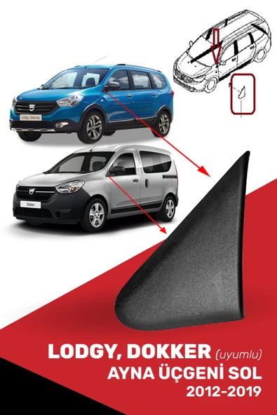 Lodgy Dokker Ayna Üçgeni Sol - 638756739R ürün görseli 1