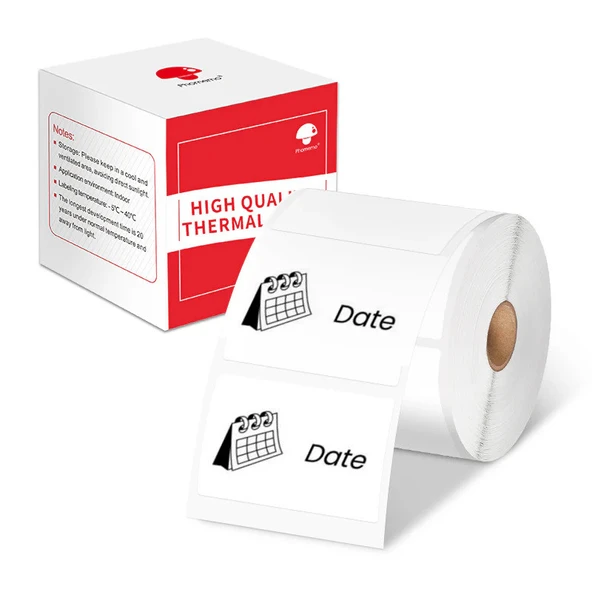 40 X 30 Mm Plastik Termal Etiket 230 Adet BEYAZ - Phomemo M110/M120/M150/M200/M220/M221 ürün görseli 1