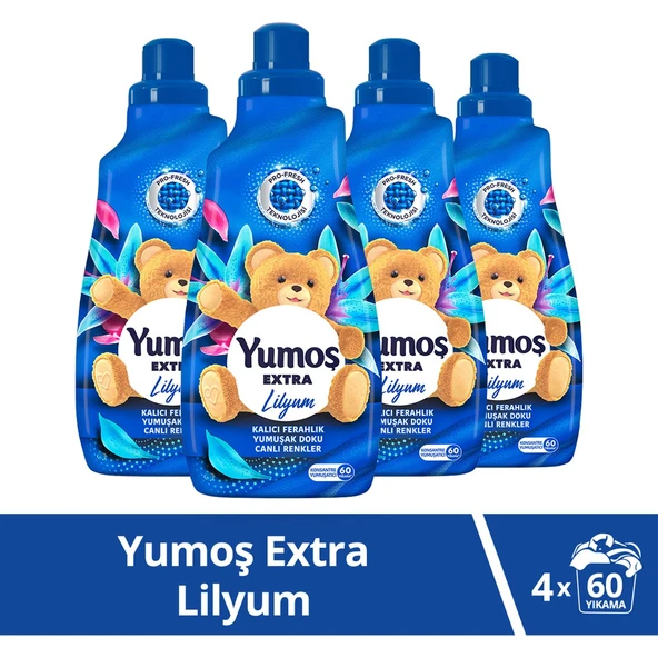 Yumoş Extra Konsantre Çamaşır Yumuşatıcısı Lilyum 1440 ml x4 ürün görseli 1