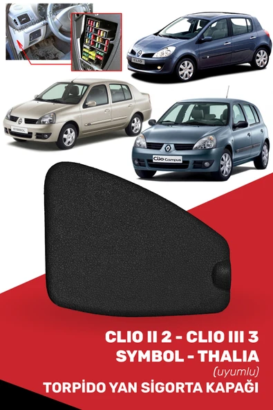Clio, Symbol Uyumlu Torpido Yan Sigorta Kapağı Siyah, 7700431696 - 8200966332 ürün görseli 1