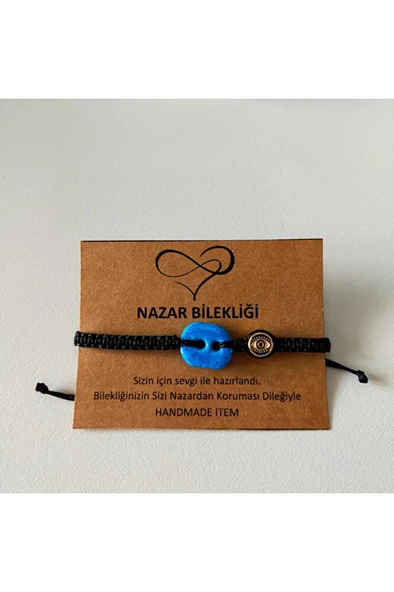 Güzel İki Göz Süryani Nazar Taşı Unisex Bileklik Farklı Renkler ürün görseli 1