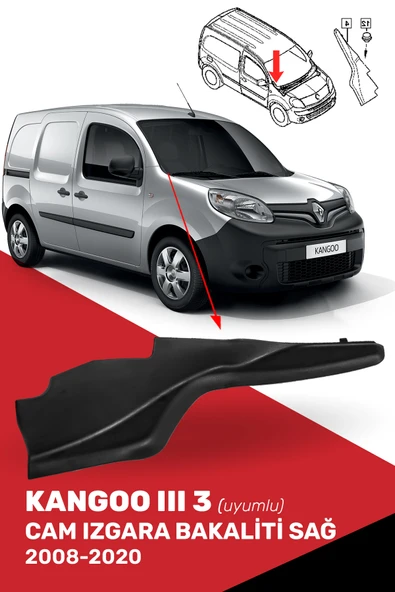 Kango III 3 Uyumlu Cam Izgara Bakaliti Sağ - 8200439448 ürün görseli 1