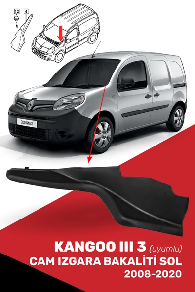Kangoo III 3 Uyumlu Cam Izgara Bakaliti Sol - 8200439447 ürün görseli 1