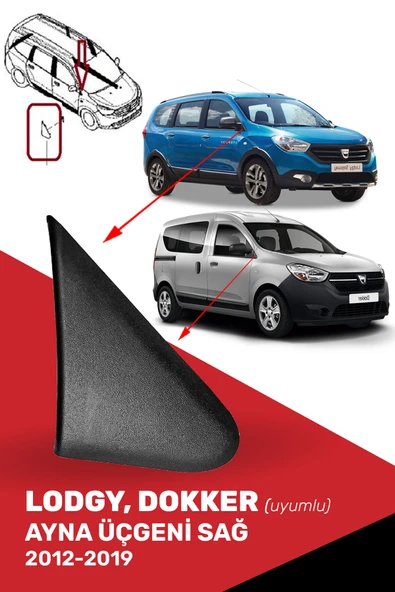 Lodgy Dokker Ayna Üçgeni Sağ - 638743083R ürün görseli 1