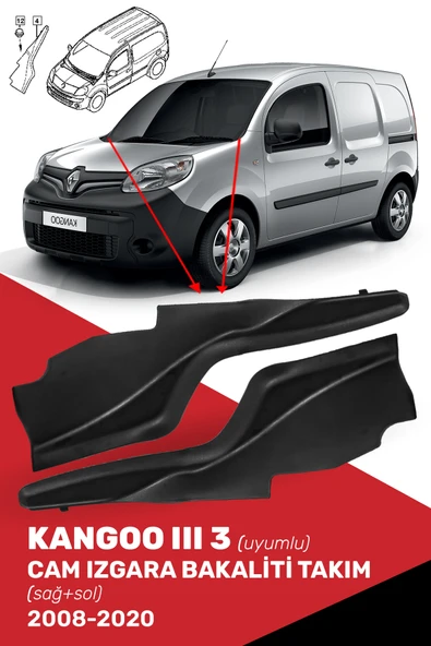 Kangoo III 3 Uyumlu Cam Izgara Bakaliti Takım (SOL + SAĞ) - 8200439447, 8200439448 ürün görseli 1