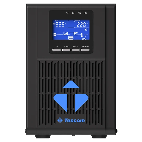 TESCOM NEOLINE 2KVA 4x12V/7AH 1F/1F ONLINE UPS 900040314 ürün görseli 1