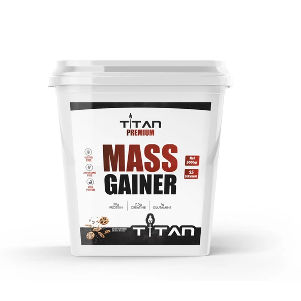 Titan Premium MassGainer 5000 Gr-Kurabiye -Shaker Hediye ! ürün görseli 1