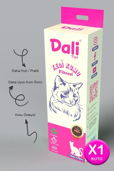 Dalipet Kedi Kumu Temizleme Elekli Filtre ürün görseli 1
