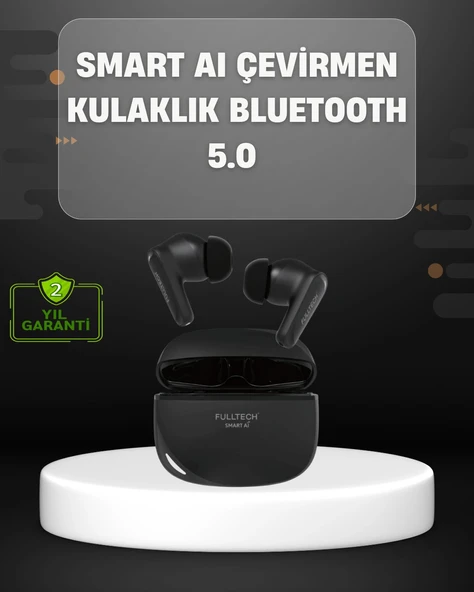 Yapay Zeka Destekli Bluetooth Kulaklık Anlık Çeviri ve Gürültü Engelleme ürün görseli 1