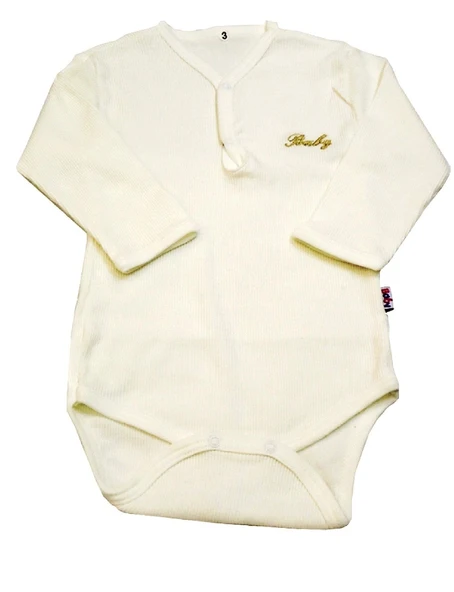 Sema Baby Uzun Kol Kaşkorse Badi (Body) - Ekru 0-6 Ay ürün görseli 1