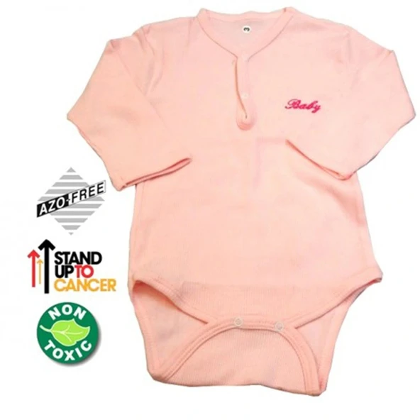 Sema Baby Uzun Kol Kaşkorse Badi (Body) - Pembe  6-12 Ay ürün görseli 1