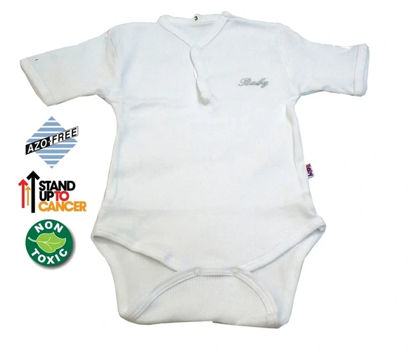 Sema Baby Yarım Kol Kaşkorse Badi (Body) - Beyaz  6-12 Ay ürün görseli 1