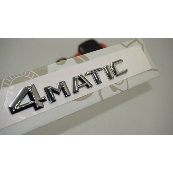 4 Matic Bagaj Gümüş Krom Parlak Siyah ABS 3M 3D Yazı Logo ürün görseli 1