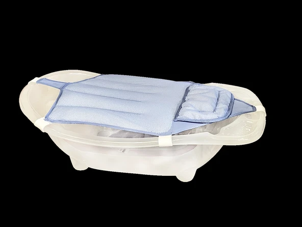 Sema Baby Köpüklü Kafa Destekli Bebek Banyo Filesi - Mavi ürün görseli 1