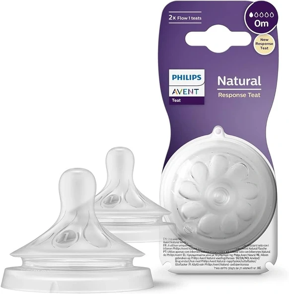 Philips Avent Natural Response 2'li Biberon Emziği, 1 Numara, 0 Ay+ ürün görseli 1
