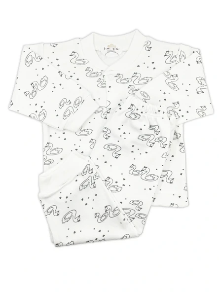 Sema Baby Sevimli Kuğu Bebek Pijama Takımı 6-9 Ay ürün görseli 1