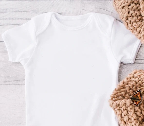 Sema Baby Prematüre Yarım Kol Penye Çıtçıtlı Badi - Beyaz - Resim 2