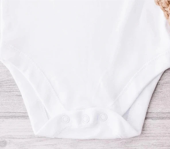 Sema Baby Prematüre Yarım Kol Penye Çıtçıtlı Badi - Beyaz - Resim 3