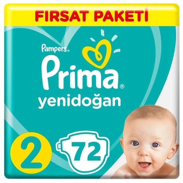 Prima Bebek Bezi Aktif Bebek 2 Beden 72 Adet Fırsat Paketi ürün görseli 1