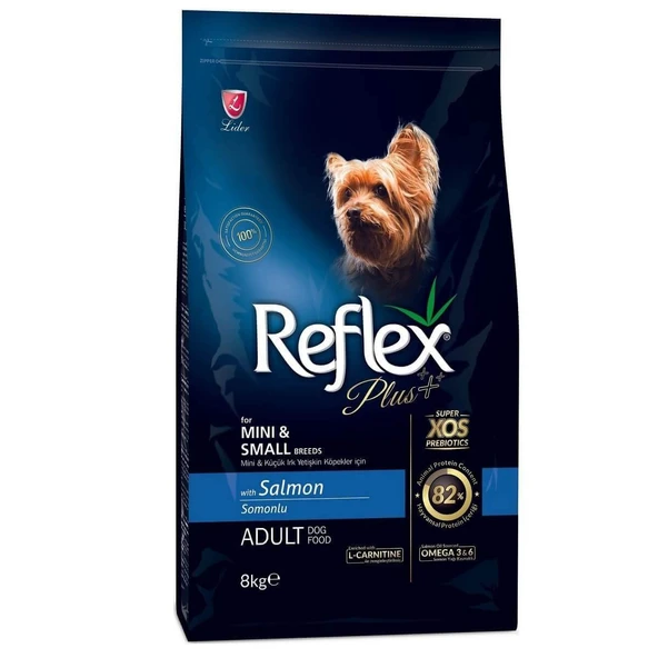 Reflex plus small mini adult 8kg somonlu ufak ırk köpek maması ürün görseli 1