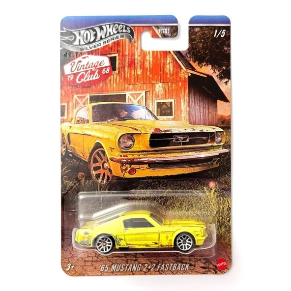 Hot Wheels Vintage Silver Series Arabalar - 65 Mustang 2+2 Fastback ürün görseli 1