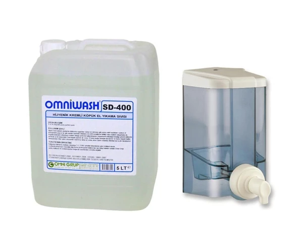 Omniwash SD-400 5 Litre Köpük El Sabunu ve 1000 ml Dispenser Seti ürün görseli 1