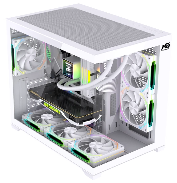 Orion Cube XL 6x ARGB Fan Kumanda ve Kontrolcü M-ATX Boş Bilgisayar Kasası Beyaz ürün görseli 1